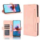 For Xiaomi Redmi Note 10 Pro / Note 10 Pro Max Skin Feel Calf Pattern Horizontal Flip Leather Case with Holder & Card Slots & Photo Frame(Pink) - 1