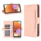 For Samsung Galaxy A32 4G Skin Feel Calf Pattern Horizontal Flip Leather Case with Holder & Card Slots & Photo Frame(Pink) - 1