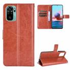 For Xiaomi Redmi Note 10 4G / Note 10S Retro Crazy Horse Texture Horizontal Flip Leather Case with Holder & Card Slots & Photo Frame(Brown) - 1