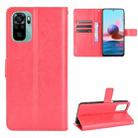 For Xiaomi Redmi Note 10 4G / Note 10S Retro Crazy Horse Texture Horizontal Flip Leather Case with Holder & Card Slots & Photo Frame(Red) - 1