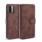 For Xiaomi Poco M3 DG.MING Retro Oil Side Horizontal Flip Leather Case with Holder & Card Slots & Wallet(Coffee) - 1