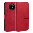 For Xiaomi Redmi Note 9 5G DG.MING Retro Oil Side Horizontal Flip Leather Case with Holder & Card Slots & Wallet(Red) - 1