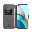 For Xiaomi Redmi Note 9 5G DG.MING Retro Oil Side Horizontal Flip Leather Case with Holder & Card Slots & Wallet(Grey) - 4