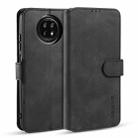 For Xiaomi Redmi Note 9 5G DG.MING Retro Oil Side Horizontal Flip Leather Case with Holder & Card Slots & Wallet(Black) - 1