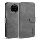 For Xiaomi Redmi Note 9T 5G DG.MING Retro Oil Side Horizontal Flip Leather Case with Holder & Card Slots & Wallet(Grey) - 1