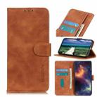 For Samsung Galaxy S21 FE KHAZNEH Retro Texture PU + TPU Horizontal Flip Leather Case with Holder & Card Slots & Wallet(Brown) - 1