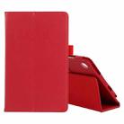 For Lenovo Tab M7 Litchi Texture Solid Color Horizontal Flip Leather Case with Holder & Pen Slot(Red) - 1