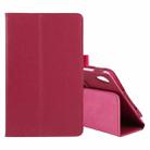 For Lenovo Tab M8 Litchi Texture Solid Color Horizontal Flip Leather Case with Holder & Pen Slot(Rose Red) - 1