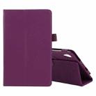 For Lenovo Tab M8 Litchi Texture Solid Color Horizontal Flip Leather Case with Holder & Pen Slot(Purple) - 1