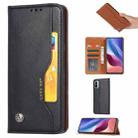 For Xiaomi Redmi K40 / K40 Pro Knead Skin Texture Horizontal Flip Leather Case with Photo Frame & Holder & Card Slots & Wallet(Black) - 1