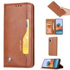 For Xiaomi Redmi Note 10 4G / Note 10S Knead Skin Texture Horizontal Flip Leather Case with Photo Frame & Holder & Card Slots & Wallet(Brown) - 1