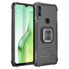 For OPPO A31 / A8 Fierce Warrior Series Armor All-inclusive Shockproof Aluminum Alloy + TPU Protective Case with Ring Holder(Black) - 1