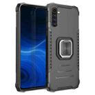 For OPPO Realme 6 Fierce Warrior Series Armor All-inclusive Shockproof Aluminum Alloy + TPU Protective Case with Ring Holder(Black) - 1