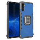 For OPPO Realme 6 Fierce Warrior Series Armor All-inclusive Shockproof Aluminum Alloy + TPU Protective Case with Ring Holder(Blue) - 1