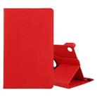For Lenovo M10 HD Litchi Texture Solid Color Horizontal Flip Leather Case with Holder & Pen Slot(Red) - 1