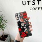 For Samsung Galaxy S21 Ultra 5G Painted Pattern TPU Protective Case(Black Safflower) - 1