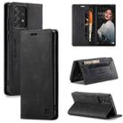 For Samsung Galaxy A72 5G / 4G AutSpace A01 Retro Skin-feel Crazy Horse Texture Horizontal Flip Leather Case with Holder & Card Slots & Wallet & RFID(Black) - 1