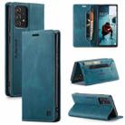 For Samsung Galaxy A52 5G / 4G AutSpace A01 Retro Skin-feel Crazy Horse Texture Horizontal Flip Leather Case with Holder & Card Slots & Wallet & RFID(Blue) - 1