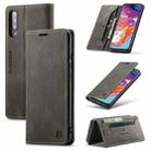 For Samsung Galaxy A70 AutSpace A01 Retro Skin-feel Crazy Horse Texture Horizontal Flip Leather Case with Holder & Card Slots & Wallet & RFID(Coffee) - 1