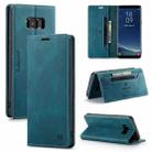 For Samsung Galaxy S8+ AutSpace A01 Retro Skin-feel Crazy Horse Texture Horizontal Flip Leather Case with Holder & Card Slots & Wallet & RFID(Blue) - 1