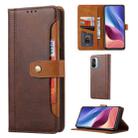 For Xiaomi Redmi K40 / K40 Pro Calf Texture Double Fold Clasp Horizontal Flip Leather Case with Photo Frame & Holder & Card Slots & Wallet(Coffee) - 1