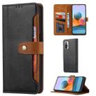 For Xiaomi Redmi Note 10 Pro Calf Texture Double Fold Clasp Horizontal Flip Leather Case with Photo Frame & Holder & Card Slots & Wallet(Black) - 1