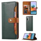 For Xiaomi Redmi Note 10 Pro Calf Texture Double Fold Clasp Horizontal Flip Leather Case with Photo Frame & Holder & Card Slots & Wallet(Green) - 1