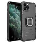 For iPhone 11 Pro Fierce Warrior Series Armor All-inclusive Shockproof Aluminum Alloy + TPU Protective Case with Ring Holder (Black) - 1