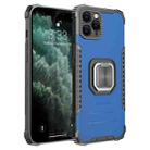 For iPhone 11 Pro Fierce Warrior Series Armor All-inclusive Shockproof Aluminum Alloy + TPU Protective Case with Ring Holder (Blue) - 1