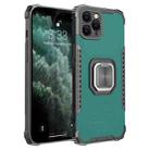 For iPhone 11 Pro Fierce Warrior Series Armor All-inclusive Shockproof Aluminum Alloy + TPU Protective Case with Ring Holder (Green) - 1