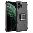For iPhone 11 Pro Max Fierce Warrior Series Armor All-inclusive Shockproof Aluminum Alloy + TPU Protective Case with Ring Holder (Black) - 1