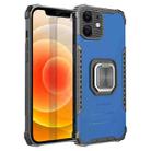 For iPhone 12 mini Fierce Warrior Series Armor All-inclusive Shockproof Aluminum Alloy + TPU Protective Case with Ring Holder (Blue) - 1