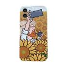 For iPhone 11 Pro Oil Painting Pattern Shockproof Protective Case (Sunflower) - 1