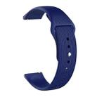 20mm Universal Vertical Grain Reverse Buckle Watch Band(Blue) - 1