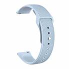 20mm Universal Vertical Grain Reverse Buckle Watch Band(Light Blue) - 1