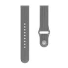 20mm Universal Vertical Grain Reverse Buckle Watch Band(Grey) - 2