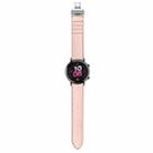 20mm Universal Butterfly Buckle Leather Watch Band, Style:Silver Buckle(Pink) - 5