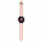 22mm Universal Butterfly Buckle Leather Watch Band, Style:Rose Gold Buckle(Pink) - 5