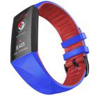 For Fitbit Charge 3 / 4 Universal Two-color Silicone Watch Band(Blue Red) - 1