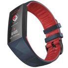 For Fitbit Charge 3 / 4 Universal Two-color Silicone Watch Band(Navy Blue Red) - 1