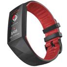 For Fitbit Charge 3 / 4 Universal Two-color Silicone Watch Band(Black Red) - 1