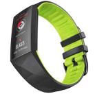 For Fitbit Charge 3 / 4 Universal Two-color Silicone Watch Band(Black Green) - 1