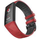 For Fitbit Charge 3 / 4 Universal Two-color Silicone Watch Band(Red Black) - 1