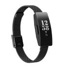 For Fitbit Inspire / Inspire HR / Ace 2 Double Insurance Buckle Milanese Watch Band(Black) - 1