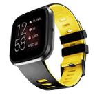 For Fitbit Versa / Versa 2 / Versa Lite Two-color Silicone Watch Band(Black Yellow) - 1