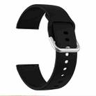 For Fitbit Versa 3 Silicone Watch Band(Black) - 1