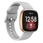 For Fitbit Versa 3 Silicone Watch Band(Grey) - 1