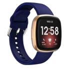 For Fitbit Versa 3 Silicone Watch Band(Dark Blue) - 1