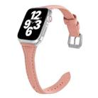 Universal T-shaped Thin Leather Watch Band For Apple Watch Series 7 41mm / 6 & SE & 5 & 4 40mm / 3 & 2 & 1 38mm(Pink) - 1