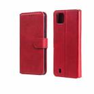 For OPPO Realme C20 Classic Calf Texture PU + TPU Horizontal Flip Leather Case with Holder & Card Slots & Wallet(Red) - 1